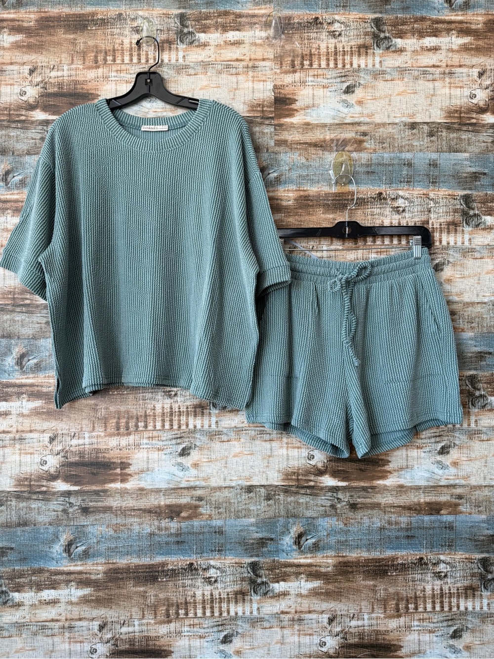 Zenana Cozy Ribbed Knit Women’s Shorts - Jade Green
